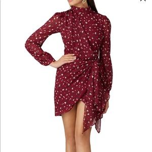 Bardot Red Printed Mini Dress